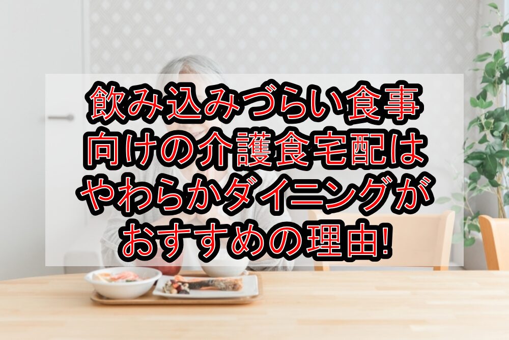飲み込みづらい食事向けの介護食宅配はやわらかダイニングがおすすめの理由!